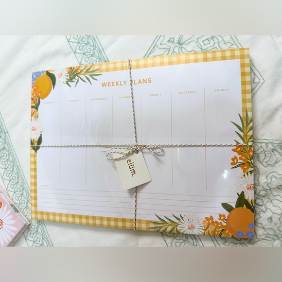 NWT Elūm Designs Stationery Planning Trio Set - Citrus Florals - Set of 3 - Picture 7 of 15